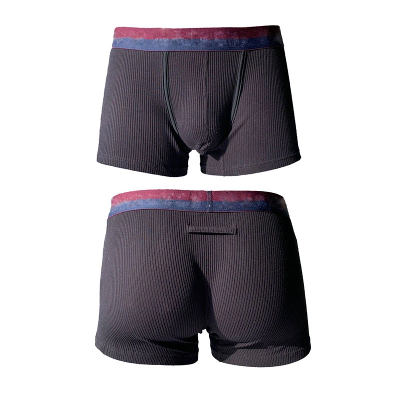 Men Underwear Boxer Briefs Rib Fabric