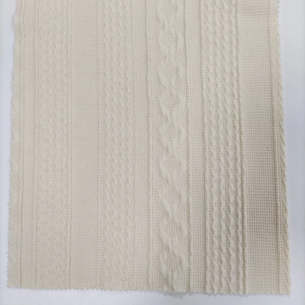 Single Sided Coarse Needle Knitted Jacquard Fabric for Women Garment Fabric