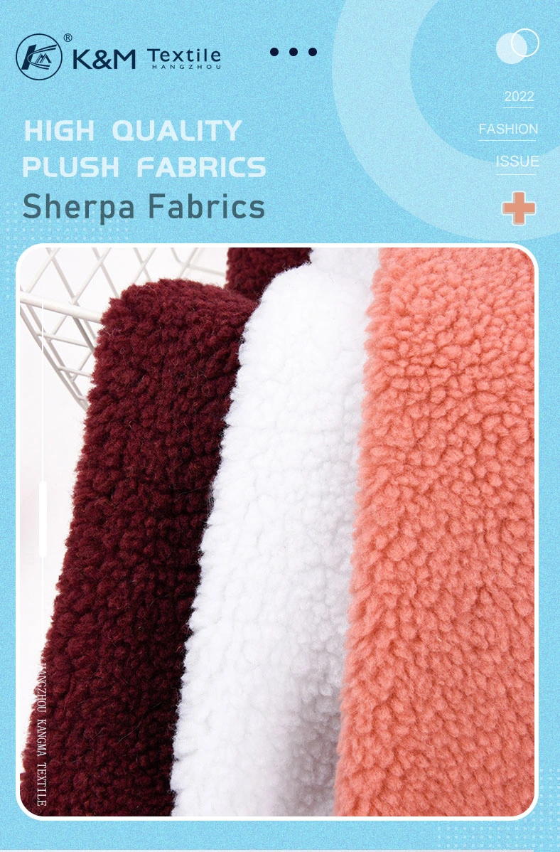 China Sherpa Fabric Knitting Outdoor Fabric Softshell Fleece Winter Fabric 100 Polyesster Polar Fleece Bonded Sherpa Fabric for Jacket Hoodie Wool Cashmere