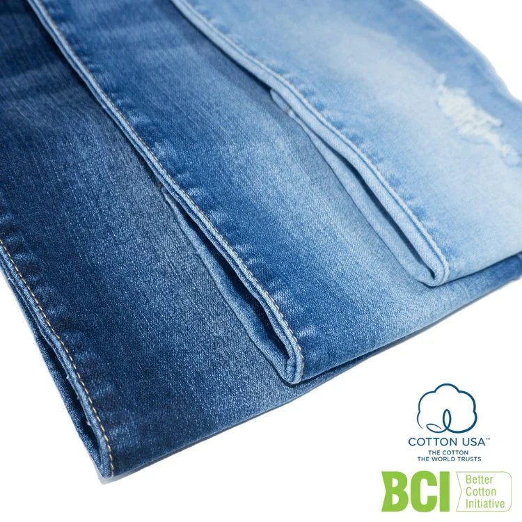 Zz0153 Best Selling Line Us Bci Cotton Polyester Elastane Fabric of Raw Denim Fabric for Jeans