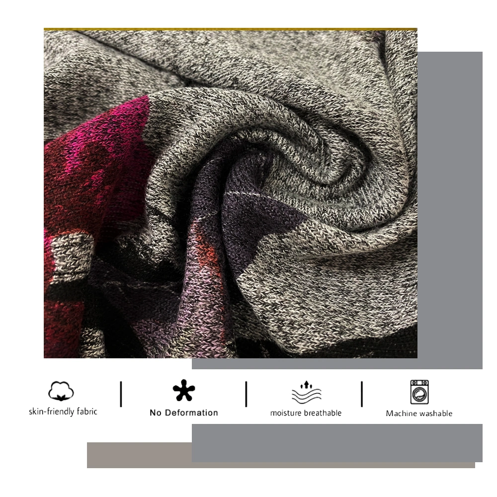 Rt Elastic Coarse Needle Coating Printed Fabric Light Woolen Fabric Customization Feels Soft and Comfortable