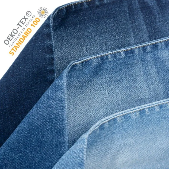 Zz0115 Premium Recycled Jean Cotton Material Fabric Good Stretch Denim Fabric with Retro Style for Ladies′ Jeans