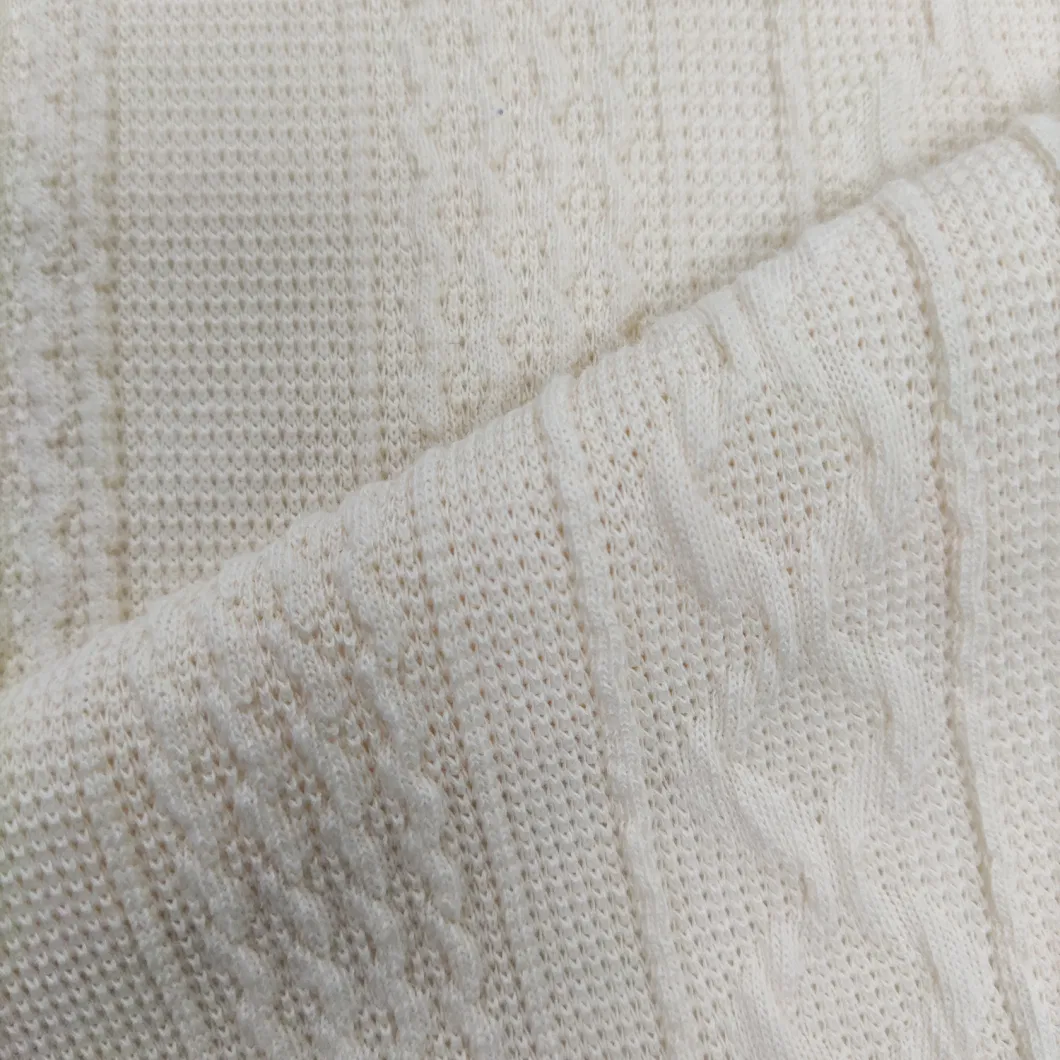 Single Sided Coarse Needle Knitted Jacquard Fabric for Women Garment Fabric