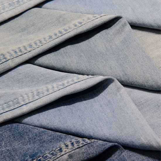 Zz1374 Tela para camisas Tela vaquera Lyocell de algodón con aspecto flameado