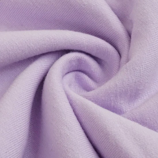 Poliéster Spandex tejido de felpa francesa de color sólido para sudadera con capucha